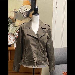 Army green moto jacket 14W
